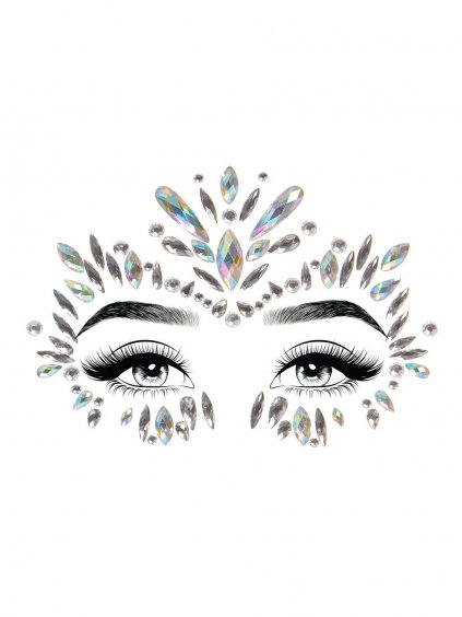 Leg Avenue Iris face jewels sticker - Transparent - O/S