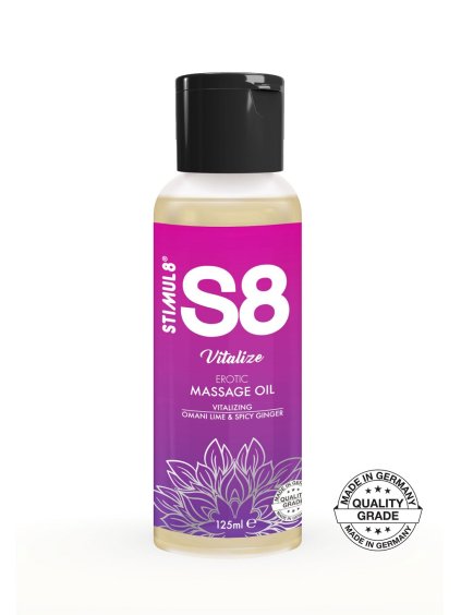 Stimul8 S8 S8 Massage Oil 125ml - Omani Lime & Spicy Ginger - 125