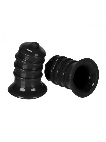 Hunkyjunk Elong Nipple Suckers - Black