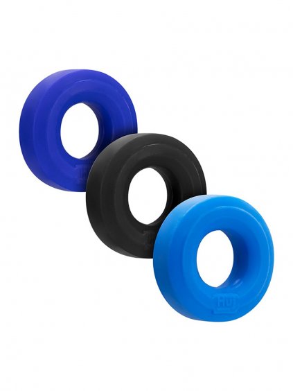 Hunkyjunk Huj3 Cockring 3 pack - Blue