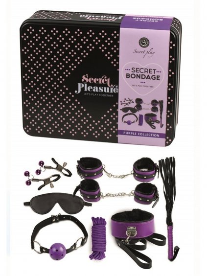 Secret Play Bondage Kit Two Colours - Purple