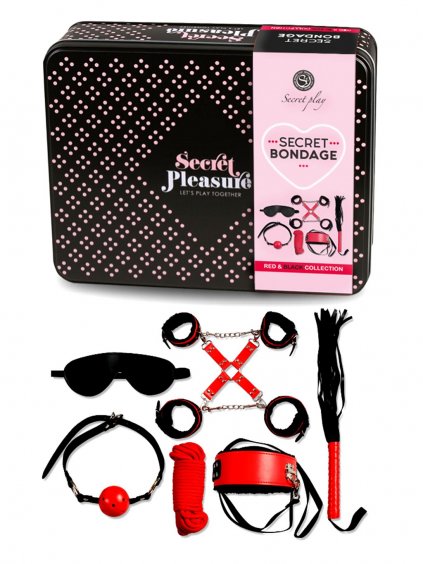 Secret Play Bondage Kit Two Colors - Red