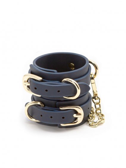 NS Novelties Bondage Couture Wrist Cuff - Blue