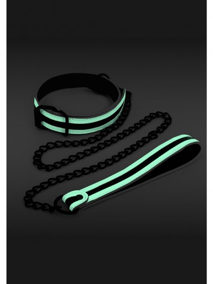 NS Novelties Glo Collar And Leash - Glow in the dark