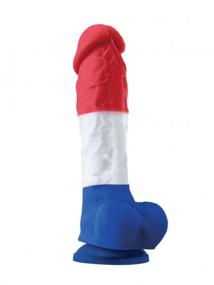 NS Novelties Tricolor Dildo 8 Zoll - Mehrfarbig