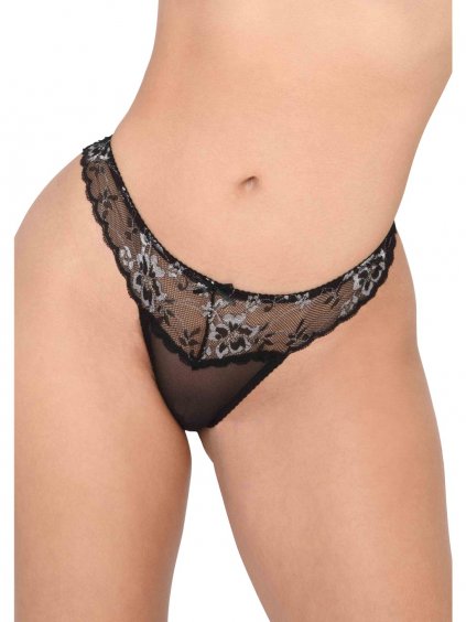 Daring Intimates Day & Night Very sexy floral lace string - Black - L/XL