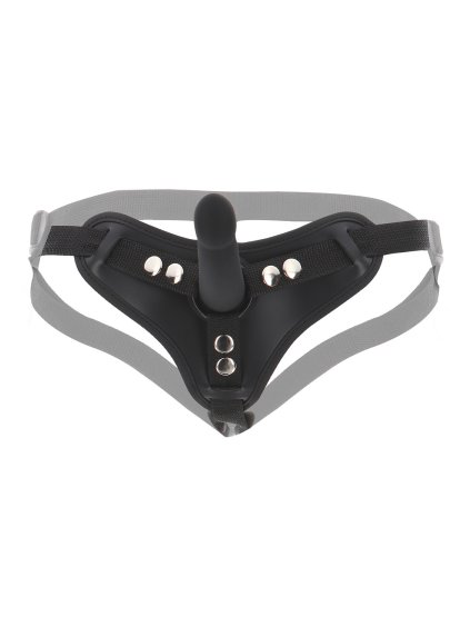 Taboom Luxury Bondage Essentials Strap-On Harness with Dong S - Black