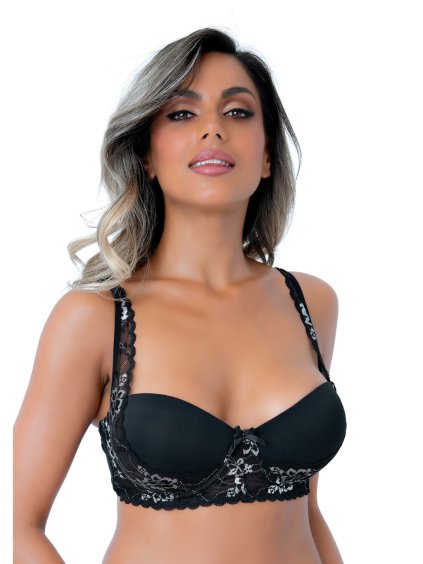 Daring Intimates Day & Night Balconette-Push-up-BH aus Spitze – Schwarz – 80D