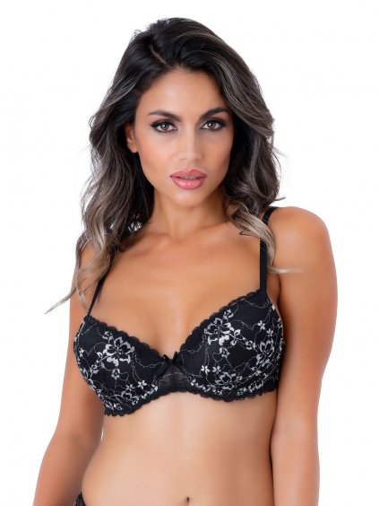 Daring Intimates Day & Night Demi bra with floral lace - Black - 85C