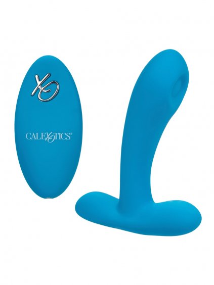CalExotics Ferngesteuerter Vibrator aus Silikon mit Fernbedienung, Puls-Pleaser – Blau