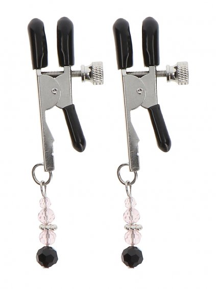 Taboom Nipple Play Adjustable Clamps With Beads - Silver