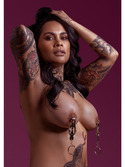 Taboom Nipple Play Butterfly Clamps With Ring - Silver