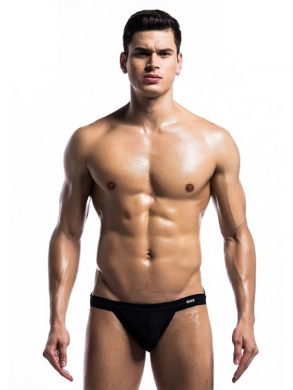 MOB Eroticwear Fetish Swim Jockstrap - Black - L