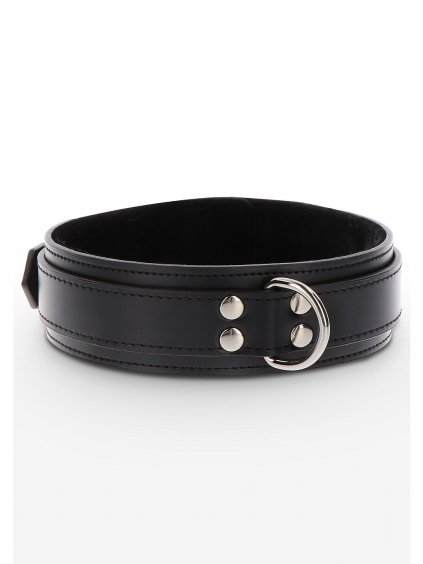 Taboom Luxury Bondage Essentials Heavy D-Ring Collar - Black