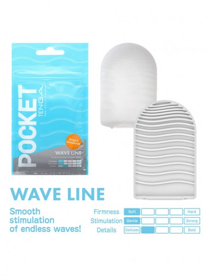 Tenga Pocket Wave Line - Transparent