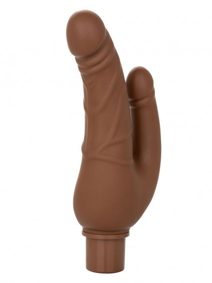 CalExotics Rechargeable Stud Over Under - Brown skin tone