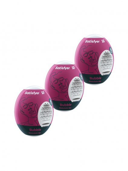 Satisfyer Masturbator Egg Bubble 3pcs - Purple