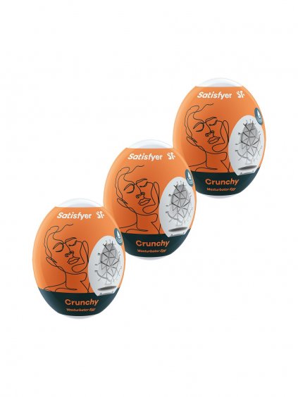 Satisfyer Masturbator Egg Chrunchy 3pcs - Orange
