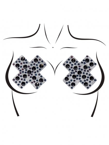 Leg Avenue X Factor Nipple jewels sticker - Black - O/S