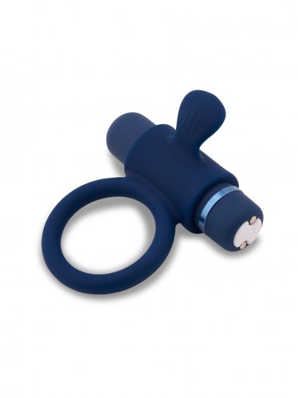Nu Sensuelle Rev Silicone Ring with Bullet - Blue