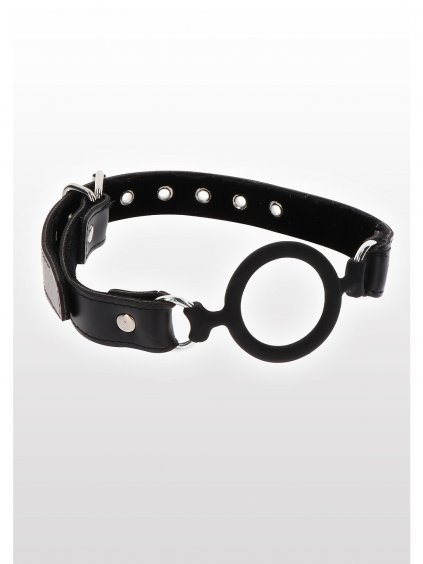 Taboom Luxury Bondage Essentials Open Ring Gag - Black