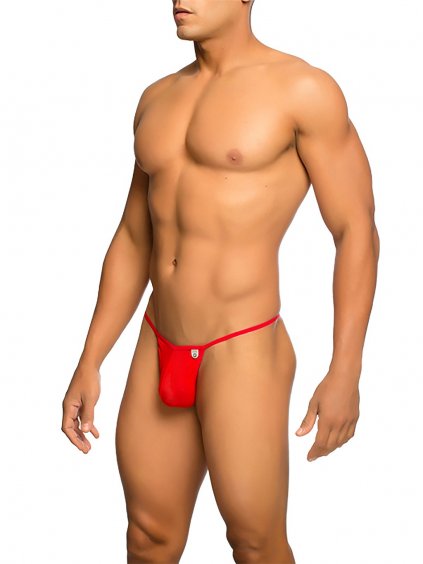 MOB Eroticwear MOB Sheer T-Back Thong - Red - L/XL