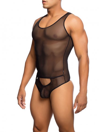 MOB Eroticwear MOB Sexy transparenter Body - Schwarz - L/XL