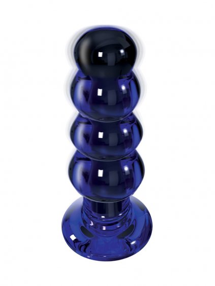 TOYJOY Buttocks Radiant Vibrating Glass Plug - Blue