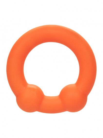 CalExotics Alpha Liquid Silicone Dual Ball Ring - Orange