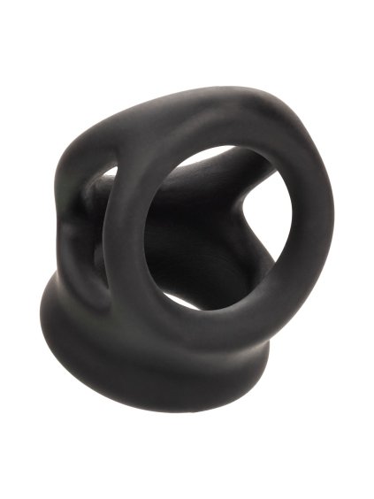 CalExotics Alpha Liquid Silicone Dual Cage & Ring - Black