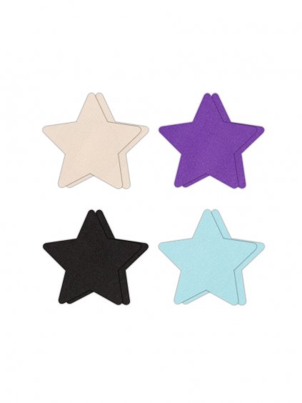 NS Novelties Pretty Pasties Star I Assorted 4 Pair - Assortment