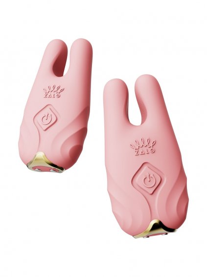 Zalo Nave Vibrating Nipple Clamps - Pink