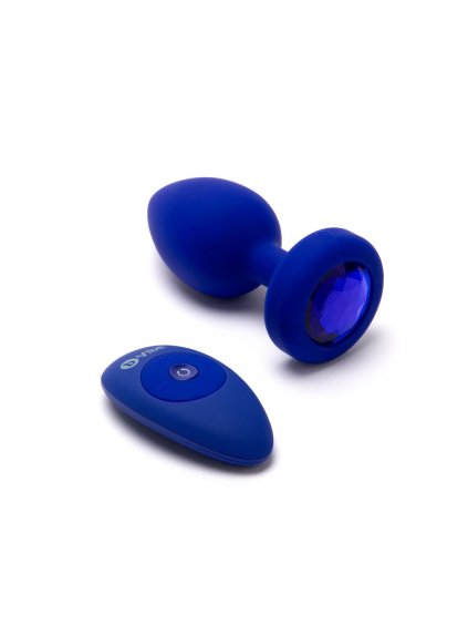 B-Vibe Vibrating Jewel Plug Ľ/XL - Blue
