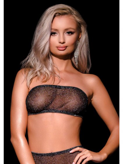 Oh My G! OhMyG! Las Vegas Tube Bra - Silver - M/L