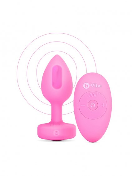 B-Vibe Vibrating Heart Plug S/M - Pink