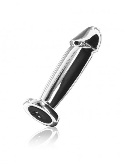 ToyJoy Buttocks Vibrating Metal Buttplug - Silver