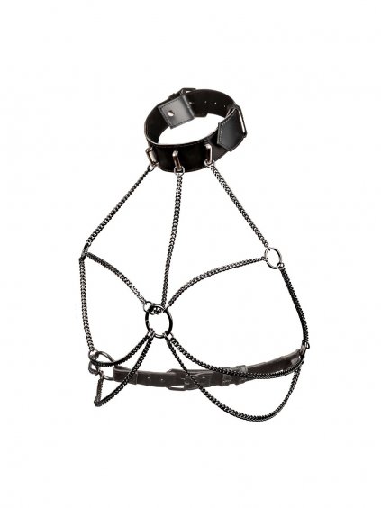 CalExotics Euphoria Collection Multi Chain Collar Harness - Black