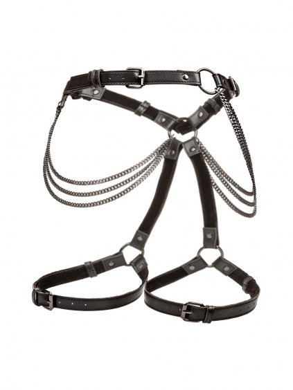 CalExotics Euphoria Collection Multi Chain Thigh Harness - Black