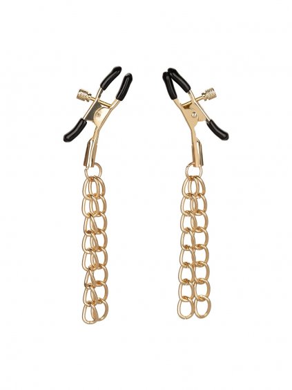 Ride Em CalExotics Ride 'em Premium Denim Collection Nipple Clamps - Gold