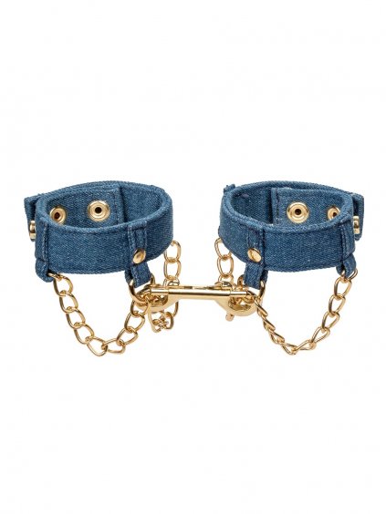 Ride Em CalExotics Ride 'em Premium Denim Collection Wrist Cuffs - Blue