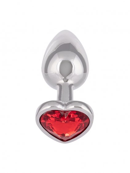 CalExotics Jewel Small Ruby Heart Plug - Red