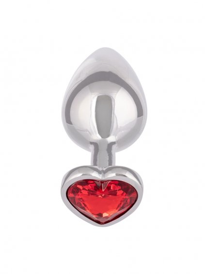 CalExotics Jewel Large Ruby Heart Plug - Czerwony