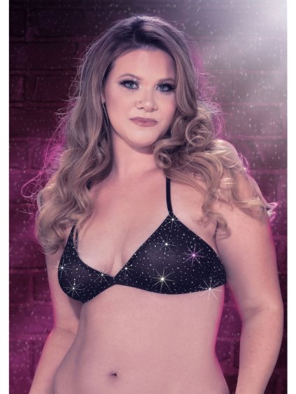 CalExotics Radiance Plus Size Triangle Bikini Top - Schwarz - PLUS