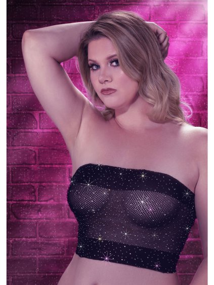 CalExotics Radiance Plus Size Bandeau Top - Schwarz - PLUS