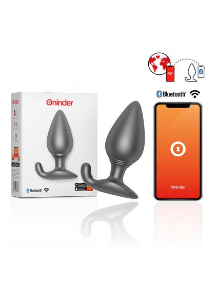 Oninder Rio Vibrating Anal Plug + App - Black