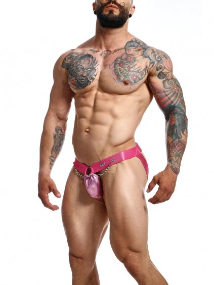 MOB Eroticwear Dngeon Chainlink Jockstrap - Pink - O/S