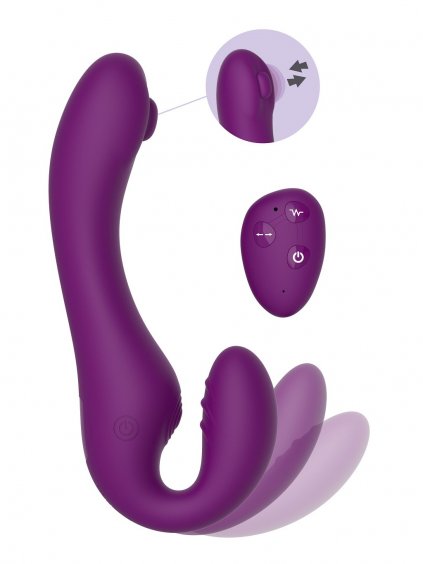 Xocoon Strapless Strap-On Pulse Vibe - Purple