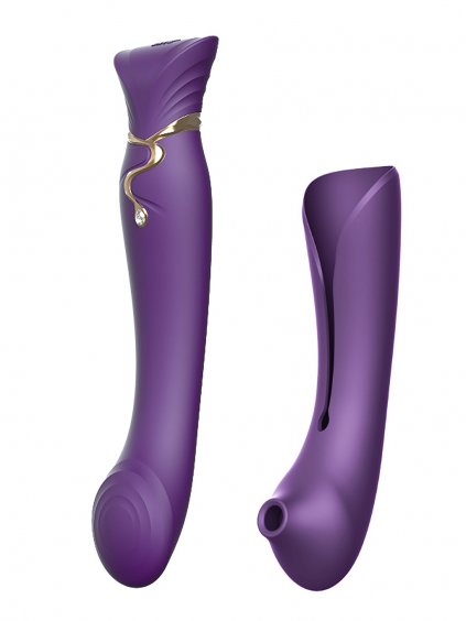 Zalo Queen Set Pulse Wave Clit Stim - Purple