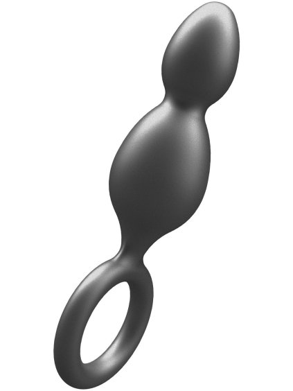 ToyJoy Buttocks The Plugger 2-Balls Metallic Silikon Plug - Grau