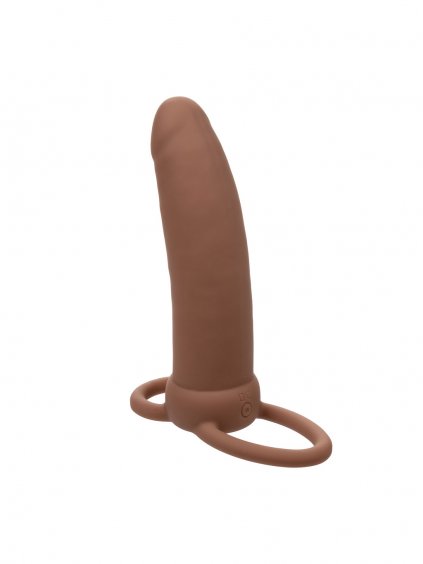 CalExotics Performance Maxx Rechargeable Thick Dual Penetrator - Brown skin tone